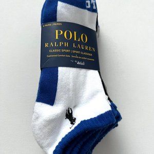 Polo Ralph Lauren 6 Pairs Classic Sport Cushioned Comfort Sole Socks